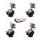 Service Caster 2 Inch Flat Black Hooded Nylon Wheel Caster with Brake and Side Mount Set SCC SCC-GR02S50D-NYS-FB-B-716X78-CB180-4 - alternate 2